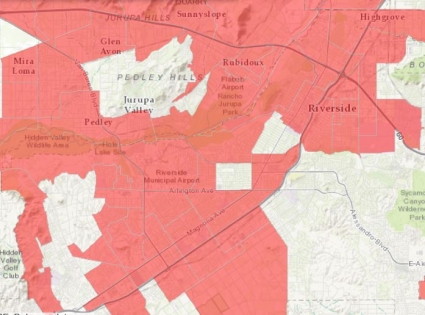 Riverside map showing neighborhoods GRID Inland Empire serves