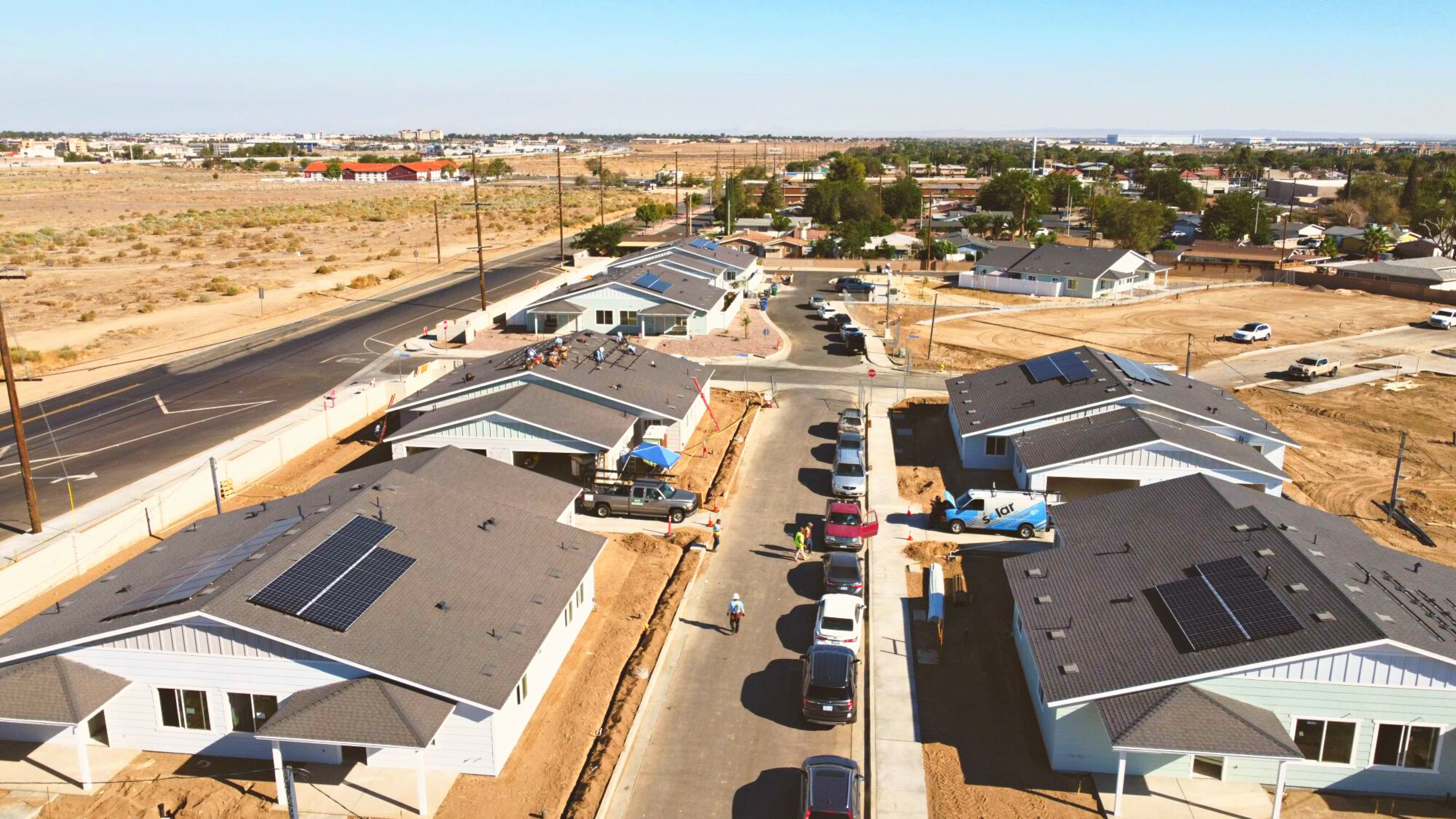 solar powered affordable housing for veterans in Palmdale 