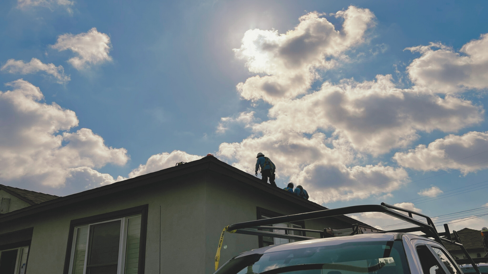 GRID GLA construction staff installs solar 