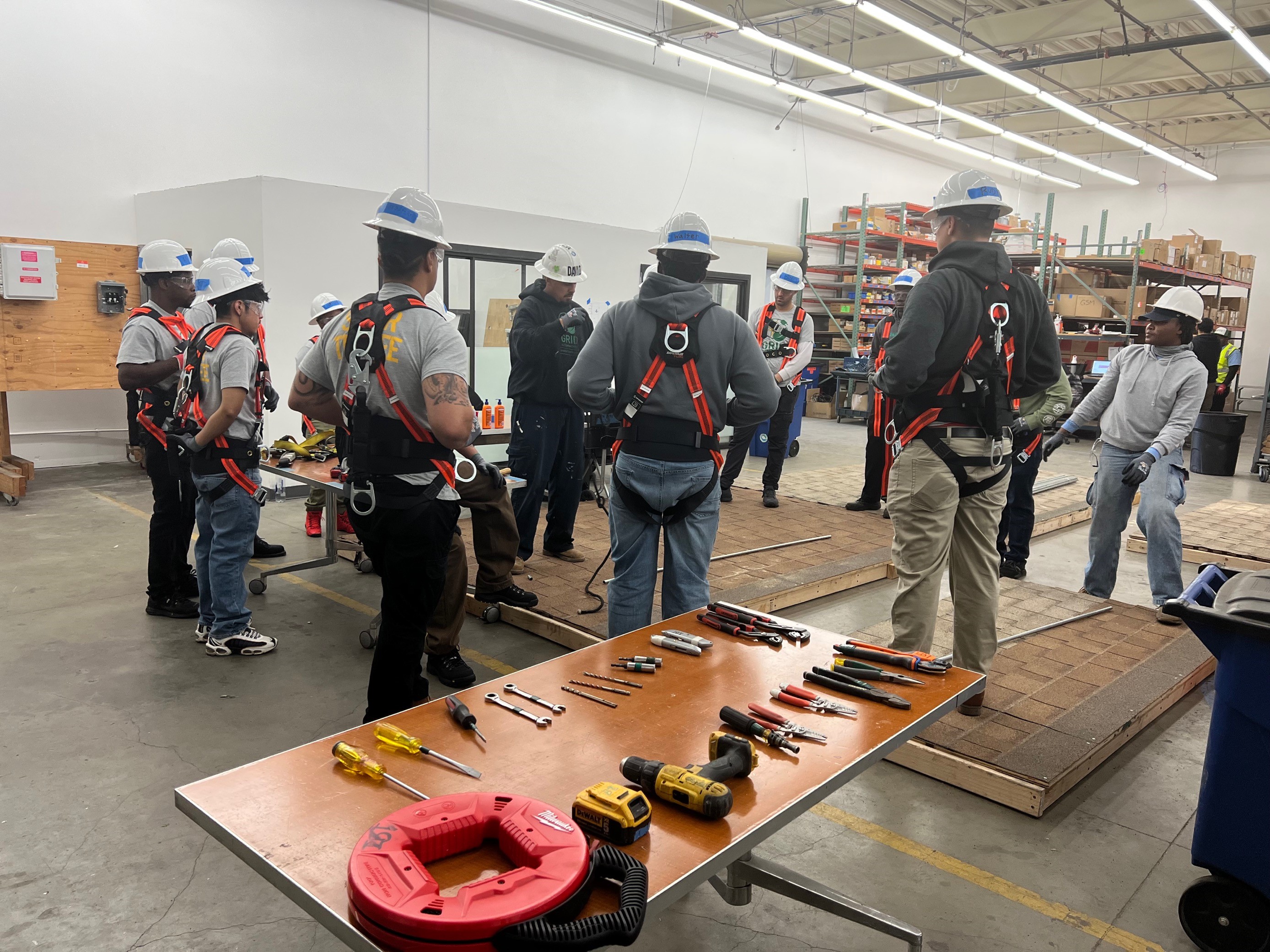 GRID GLA solar installation training in our warehouse 