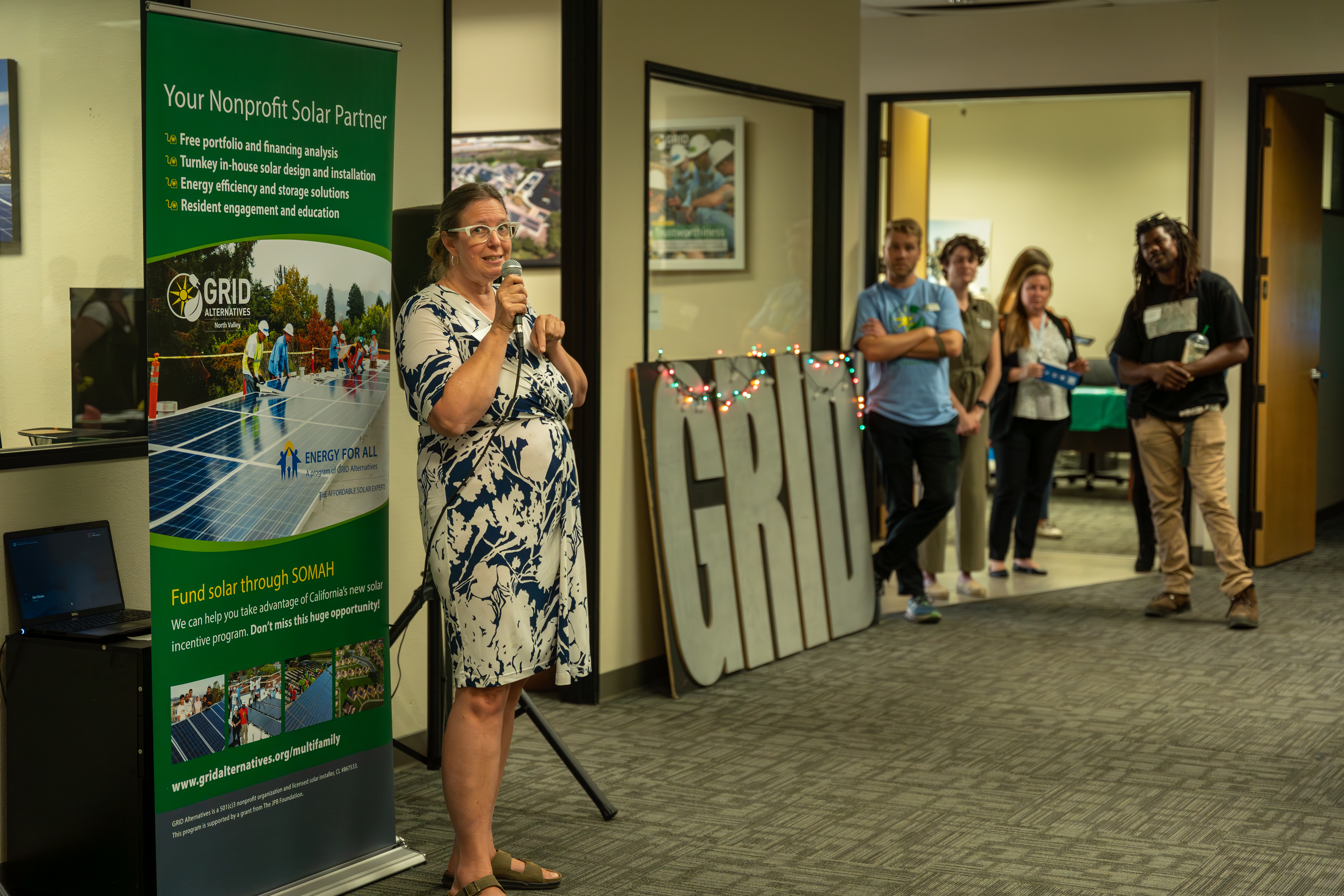 erica speaking at nv open house