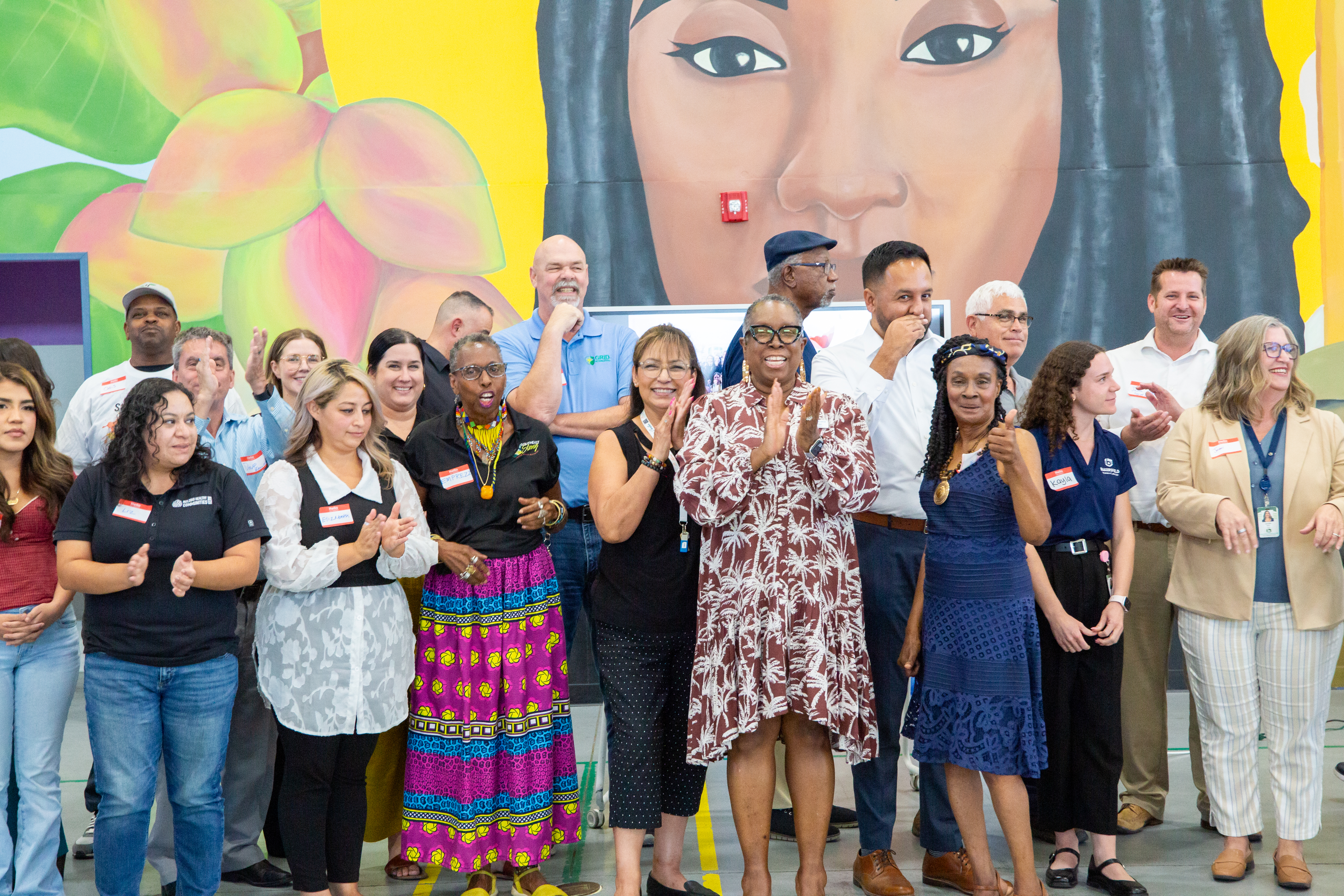 large group of community partners posing for photograph