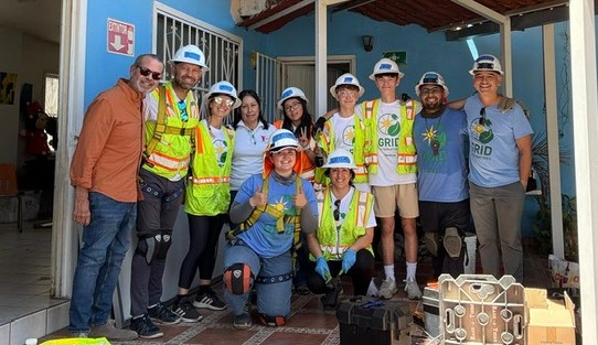 Group picture at the YMCA project