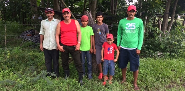 The Gutierrez family on their farm