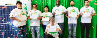 IBT 200 Trainees posing for photo with completion certificates