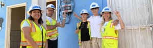 Volunteers at YMCA Installation Project, 2025