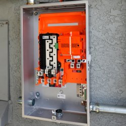 Tesla battery at GRID GLA's first battery storage install