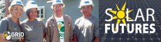 Solar Futures, four people smiling in hard hats