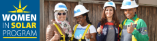 Women in Solar Program - Four volunteers giving the thumbs up