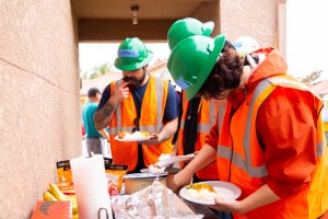 Students from KCCD taking a break for lunch