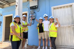 Volunteers at YMCA Installation Project, 2025
