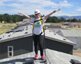 Volunteer on a roof