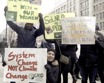 GRID Mid-Atlantic attends the Women's March in 2018.  