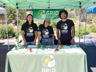 solarcorps fellows at a tabling event in san diego