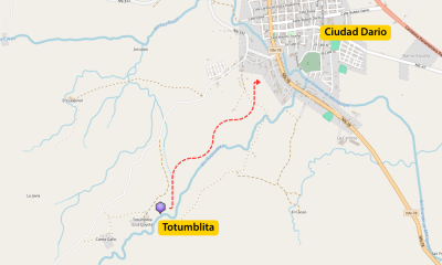 Map of Totumblita to Ciudad Dario