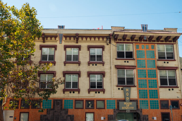 Front of building that received solar