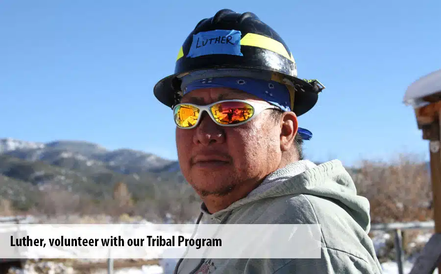 Luther, a volunteer with our Tribal Program
