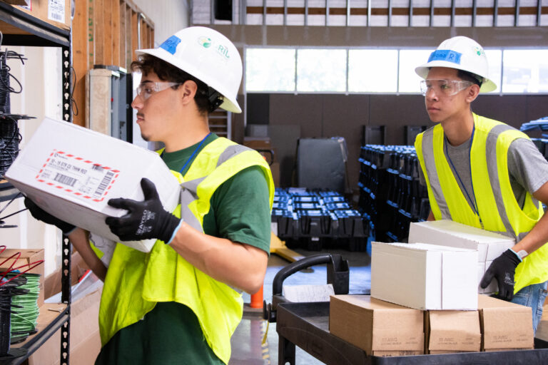 two High School students interning with GRID