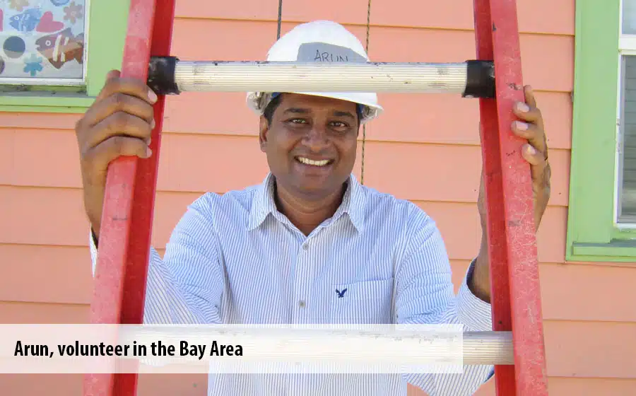 Arun, a volunteer in the Bay Area