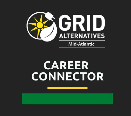 GRID Alternatives Mid-Atlantic Career Connector logo with sun and yin-yang symbol