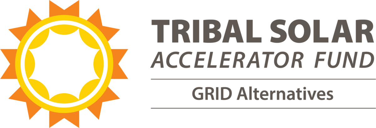 Tribal Solar Accelerator Fund logo with sun icon and GRID Alternatives text