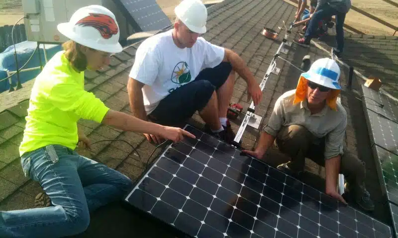 Jackie Brown Installing Solar Panels