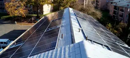 Part of the Crest solar PV system, in Capitol Heights Maryland, which is 250kW