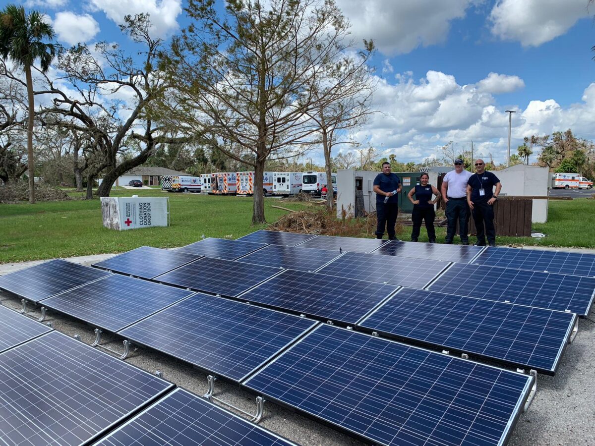 Solar garden installed by UMC volunteers in Puerto Rico following Hurricane Ian, image courtesy Footprint Project
