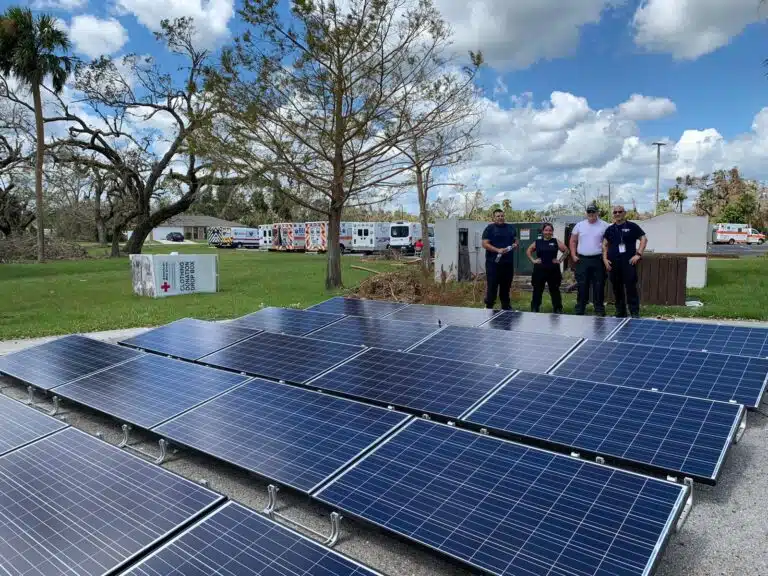 Solar garden installed by UMC volunteers in Puerto Rico following Hurricane Ian, image courtesy Footprint Project