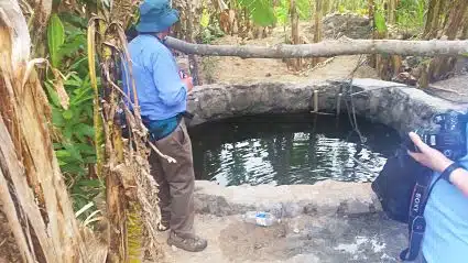 The well at the farm of the Cruz family, which is the water source for the irrigation system.