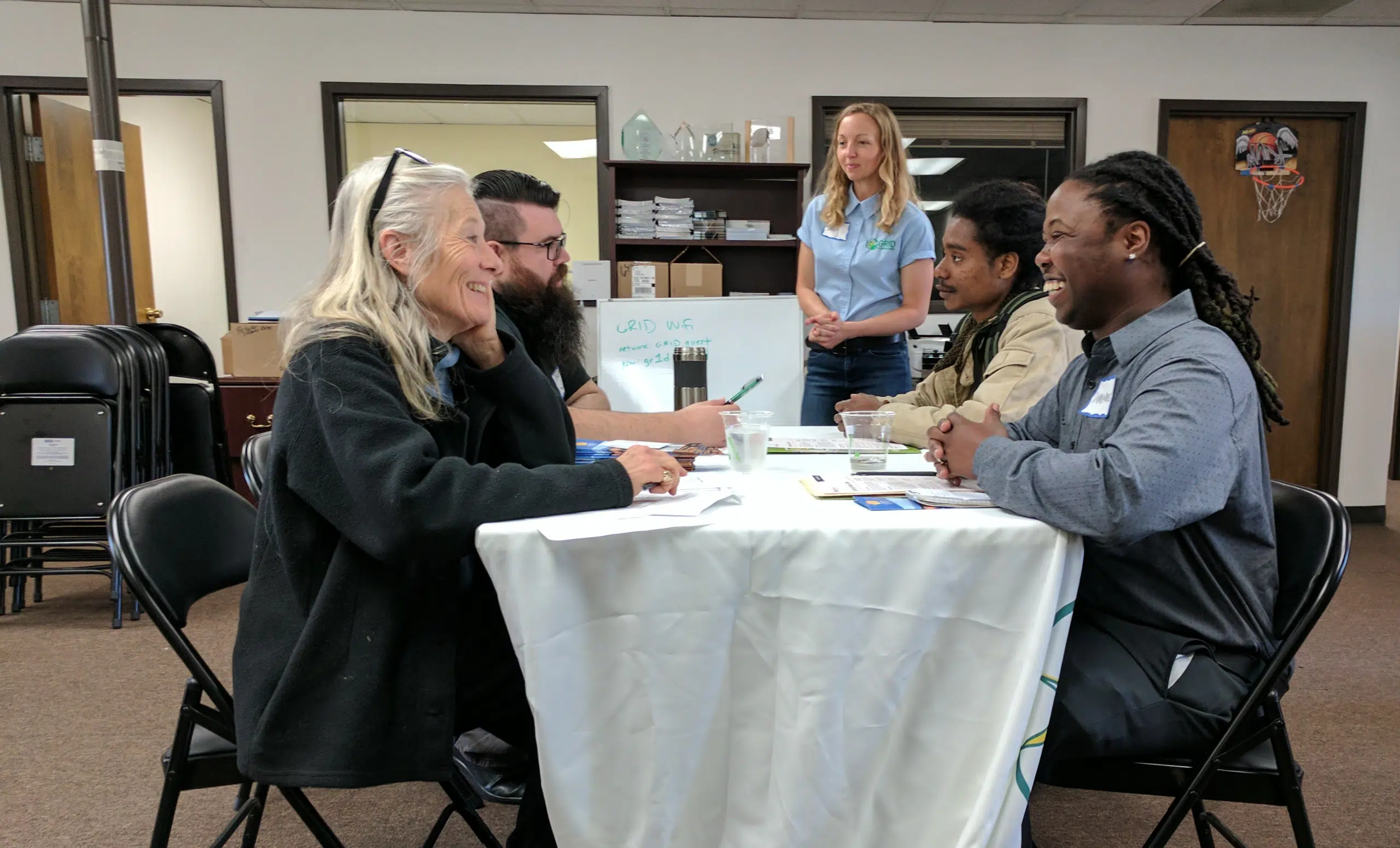 Rising Sun attendees at the job fair