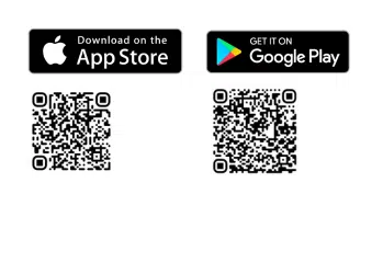 QR codes for downloading the Sunrun app from the Apple App Store and Google Play.