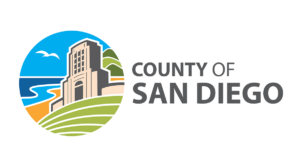 County of San Diego logo with building and landscape