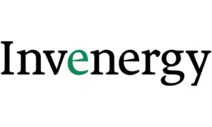 Invenergy logo with green "e" in black serif text