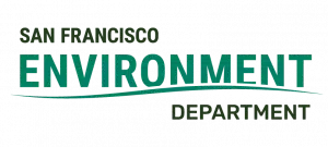 San Francisco Environment Department logo with teal text and wavy underline